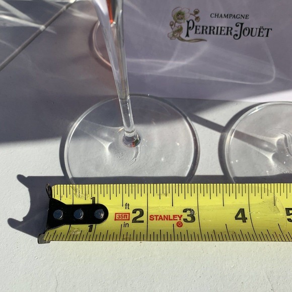 Perrier Jouet Verre Belle Epoque Hand Painted Animone Grand Champagne 6pc Set - Picture 6 of 11